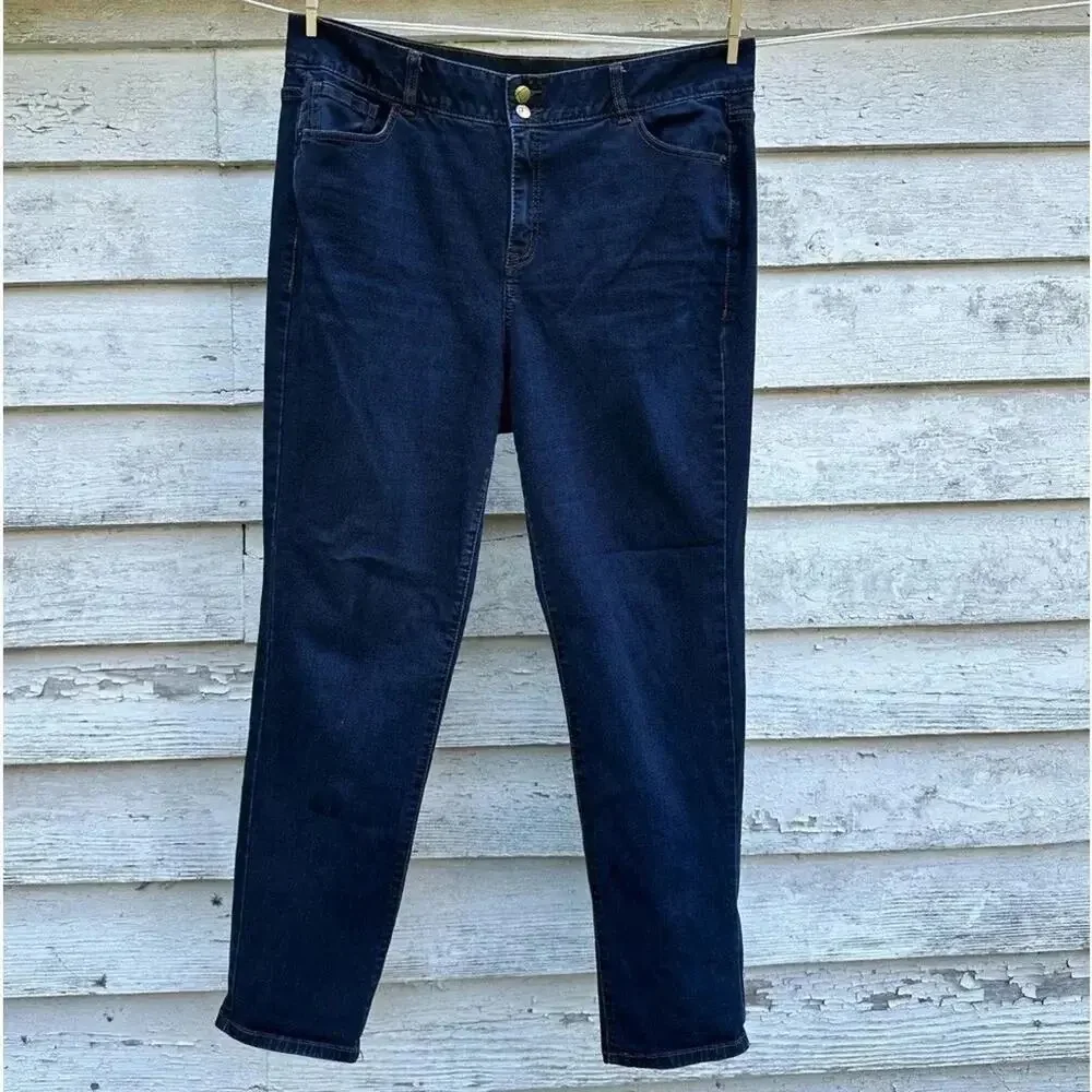 Lane Bryant Signature Fit Mid-Rise blue Jeans Flex Magic‎ Waist casual plus size